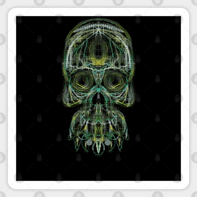 Electroluminated Skull - Zombie Sticker by Boogie 72